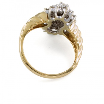 9ct gold Diamond 50pt Cluster Ring size J